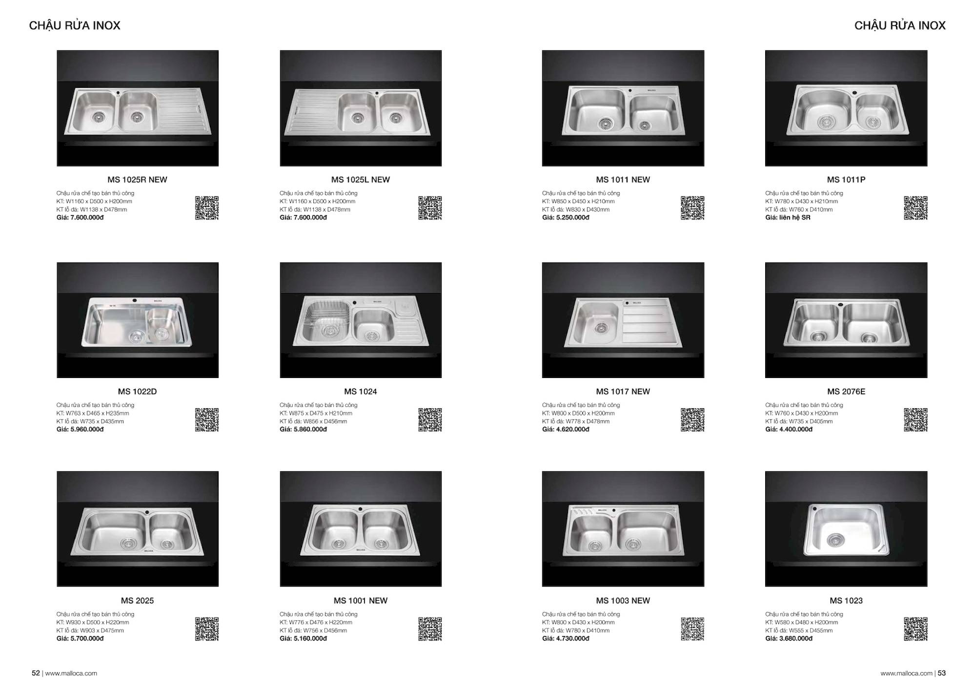 Thiết bị bếp MALLOCA Catalogue và Bảng giá mới nhất 2024 /Page 26